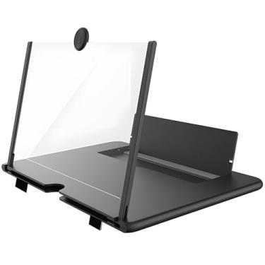 Imagem de Lupa dobrável de tela de telefone de 45,7 cm, suporte de lupa HD 3D para telefones