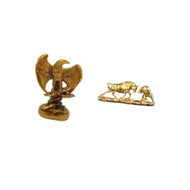 Imagem de Fenteer Escultura de Touro, Arte Moderna, Estátua Decorativa para Escritório, Casa, Mesa, Estantes, Sala de Jantar, Festa, Presente, Ornamento Animal Feng Shu