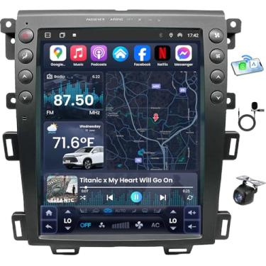 Imagem de Rádio estéreo para carro Ford Edge 2011-2014: 8+128G 30.7 cm Android 5G WiFi sem fio CarPlay Android Auto - com atualização de navegação GPS (som de alta fidelidade RDS) unidade principal