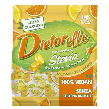 Imagem de Bala de Laranja e Limão Vegana Sem Açúcar Dietorelle 70g