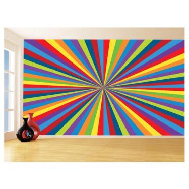 Imagem de Papel De Parede 3D Geométrico Formas Linhas Cor 3,5M Gmt102 - Você Dec