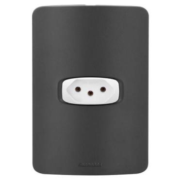Imagem de Conjunto 1 Tomada 20A - Gracia Black Maxx / Branco - Gmpb004 - Alumbra