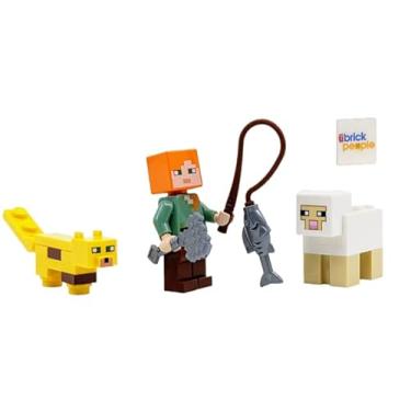 Imagem de LEGO Minecraft: Alex with Ocelot, Sheep and Fish Combo Pack
