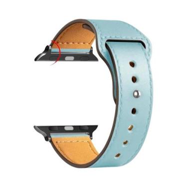 Imagem de Pulseira De Couro Unissex Para Apple Watch Series 8 9 3 4 5 6 SE 7 Ult