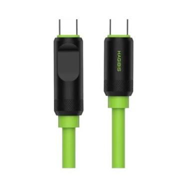 Imagem de Cabo Carregador Rápido USB C Hagibis Com Display LED PD 240W 40Gbps Pa
