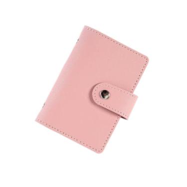 Imagem de Carteira com porta-cartões de crédito, moderna, elegante, multicartões, carteira de couro para uso diário, rosa, Tendência
