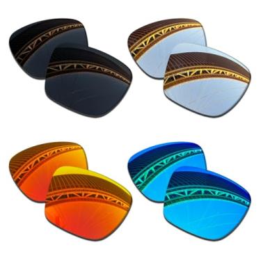 Imagem de LenzProse Lentes de reposição polarizadas de 1,5 mm para óculos de sol Oakley Sylas XL OO9448 60 mm, antiarranhões | Ajuste perfeito, Pacote com 4 pares polarizados - 1,5 mm, 60mm
