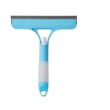Imagem de Escova de limpeza de janela 3 em 1 limpador de vidro para espelho de banheiro limpador de janela dupla face, azul, 21,5 x 25,7 cm