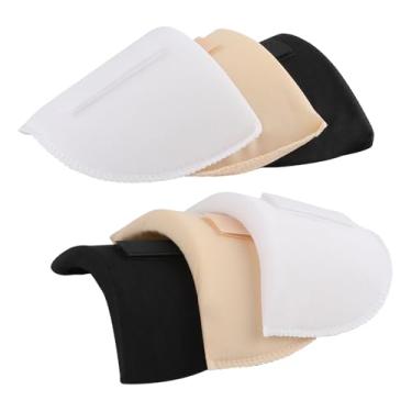 Imagem de 3 pares de ombreiras para mulheres e homens, enchimento de espuma autoadesivo de 0,6 polegadas de espessura, almofadas de ombro de esponja respiráveis para camiseta blazer, suprimentos de costura