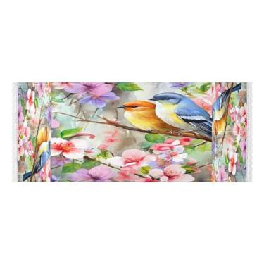 Imagem de Wassud Birds on Flowering Tree (2) capas de lavadora e secadora, protetor de lavadora com sacos de armazenamento, capa de geladeira à prova de poeira com bolsos para lavanderia doméstica, cozinha, 120