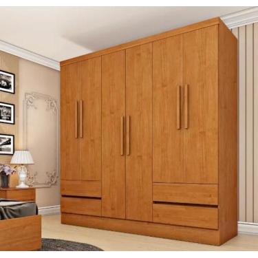 Imagem de Guarda Roupa Oregon 6 Portas 4 Gavetas - Móveis Tcil - Tcil Móveis