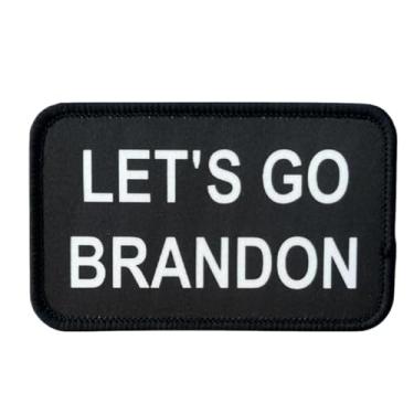 Imagem de Remendos de impressão engraçados, Let's Go Brandon Patch Militar Tático Moral Emblema Gancho e Laço Costurado para Roupas, Vestidos, Chapéus, Mochilas