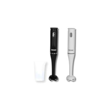 Imagem de Mixer Elétrico com Copo, 200W, 220V, Lâmina de Alta Eficiência, Velocidade Variável, Preto e Branco, 35cm x 5cm x 6cm, Copo 700ml, ABS