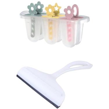 Imagem de Kit 1 Rodo de pia Branco e 1 Forma de Picolé Plástico