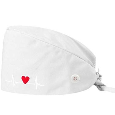 Imagem de Yinhing Boné de Trabalho Ajustável Unissex, Chapéu Confortável de Algodão Lavável para Homens e Mulheres, Com Gravata Tradicional na Parte de Trás (WHITE)