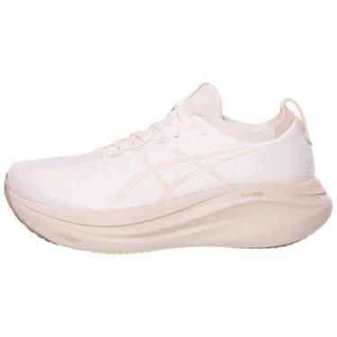 Imagem de ASICS Tênis de corrida feminino Gel-Nimbus 27, Creme/bege mineral, 38