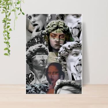 Imagem de Genérico, Quadro Artes Clássicas Engraçadas Monalisa A4 | Placa MDF 06