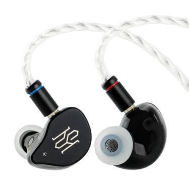 Imagem de Linsoul Monitor de ouvido SIMGOT SuperMix 5 1BC+1DD+2BA+1MP, fone de ouvido HiFi de condução óssea, cabo OCC Litz banhado a prata destacável, plugue de 3,5 mm/4,4 mm, IEM para entusiastas de