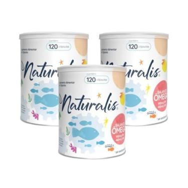Imagem de Balanced Ômega Naturalis 120 Cáps Ômega 3 DHA EPA Kit 3 Latas