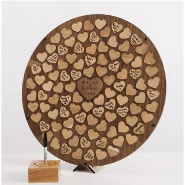 Imagem de Quadro de Assinaturas Personalizado WOOD CIRCLE - Arte Laser - no-bran