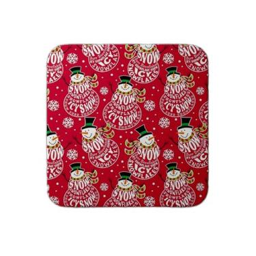 Imagem de Ladrilho Decorativo de Cerâmica com Estampa de Boneco de Neve para Natal