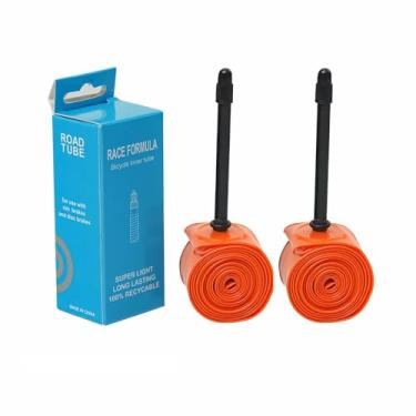 Imagem de 2 Pacote de Câmaras Ar com Válvula Presta 700x18-28mm para Acessórios Bicicletas Montanha e Estrada TPU Melhor Resistência a Furões Peso Reduzido Mais Rápido Substituição Leves 28g