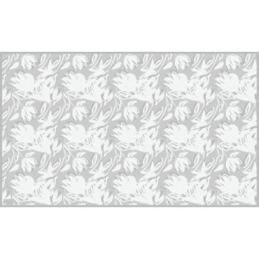 Imagem de IRI-GIRI Tapete de vinil para cozinha decorativo linóleo PVC piso de azulejo, colorido, durável, antiderrapante, lavável à mão e protege pisos 99,8 cm x 59,9 cm, tulipas 307