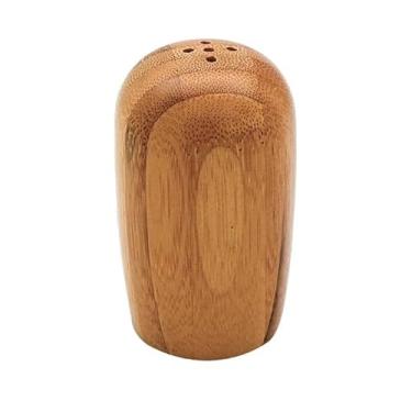 Imagem de Saleiro de madeira Bamboo cozinha Artigo de decoração Casa