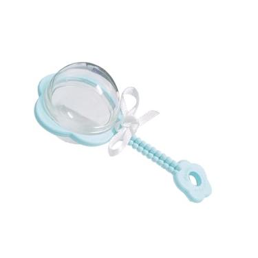 Imagem de Kit 20 Mini Chocalhinho Chá De Bebê Fralda Revelação Para Lembrancinha Personalizada Unissex (Azul Bebê)