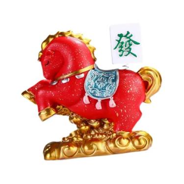 Imagem de Generic Estátua de Cavalo, Estatueta Chinesa de Feng Shui, Resina, Enfeite Fofo para Mesa, Escultura de Animal para Escritório, Lareira ou Quarto, D