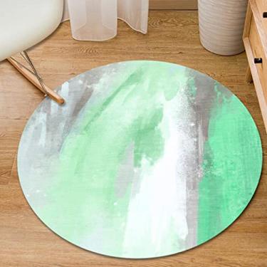 Imagem de Tapete redondo, tapete redondo lavável à máquina, tapete circular para quarto, banheiro, pátio, tapete redondo ao ar livre para banheiro, entrada, quarto, E, diâmetro 160 cm