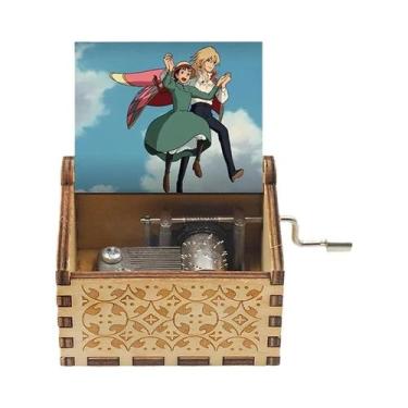 Imagem de Caixa De Música De Madeira Com Tema De Anime, Carrossel Da Vida, Prese