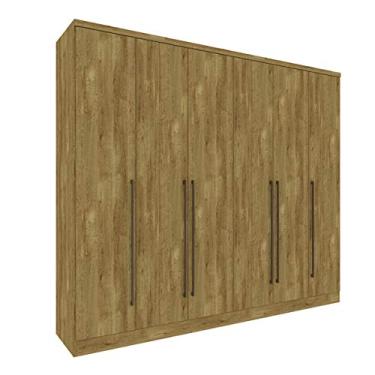 Imagem de Guarda Roupa Casal 6 Portas 8 Gavetas Sevilla Tcil Móveis Ipê Rustic