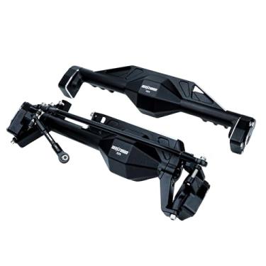 Imagem de BEAXTURBO CNC Upgrade Aluminum7075 Front&Rear Axle housing&Steering Links kit-with an Aluminum Cover(Does not Contain Internal Transmission Components) for Axial 1:8 AXP8 Gilamon 2.2/Black