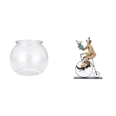 Imagem de Whtkoph Escultura de Palhaço Transparente em Miniatura para Aquário, Peça única para Decoração de Mesa de Escritório Ou Casa. Ideal para Presentear.