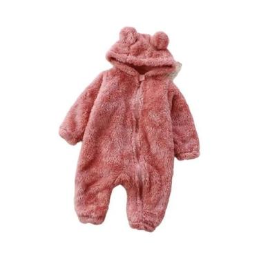 Imagem de Macacão De Flanela Unissex Para Bebês, Roupa De Inverno Para Recém-Nas