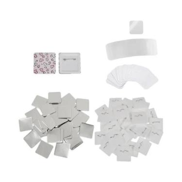 Imagem de Máquina De Fazer Botões De Metal Quadrados 50x50mm 100pcs DIY Peças De