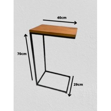 Imagem de Mesa auxiliar apoio livro notebook café controle - Ruffino Designer 