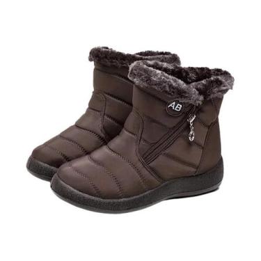 Imagem de Botas De Algodão Femininas De Cano Alto Quentes E Antiderrapantes, Cal
