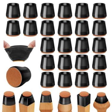Imagem de Protetores de piso para móveis Joeyrras Black Silicone Large 24 unidad