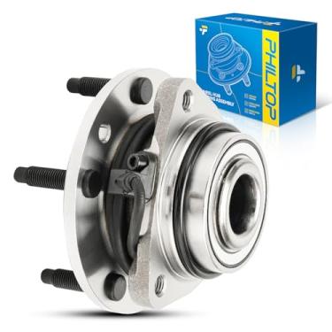 Imagem de PHILTOP 513124 Rolamento de roda dianteira e conjunto de cubo para Blazer 1997-2005, 1997-2004 S10, 1997-2001 Jimmy, 1997-2004 Sonoma, 1997-2001 Bravada, 1998-2000 Hombre 5 Terminais com ABS