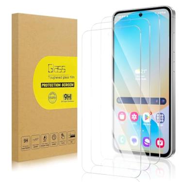 Imagem de Lokyoo Pacote com 3 protetores de tela para Samsung Galaxy S24 FE, Ultra HD, antiarranhões, sem bolhas, fácil instalação, vidro protetor 9H para Samsung Galaxy S24 FE