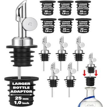Imagem de Pafusen Bico de azeite de oliva com adaptadores, despejador de óleos para garrafa dispensadora de azeite, transforme facilmente suas garrafas em dispensadores de bebidas alcoólicas, óleos