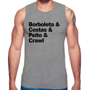 Imagem de Regata Borboleta & Costas & Peito & Crawl - Foca na Moda, Cinza, M