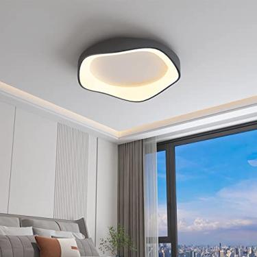 Imagem de Luminária de teto LED moderna, com intensidade regulável, ideal para sala de estar com controle remoto, perfeita para quarto, cozinha, corredor, varanda, sala de jantar, banheiro, escritório