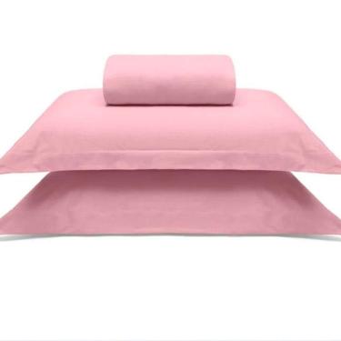 Imagem de Jogo De Cama Buettner Queen Malha 100% Algodao Liso 3 Peças Image Rose