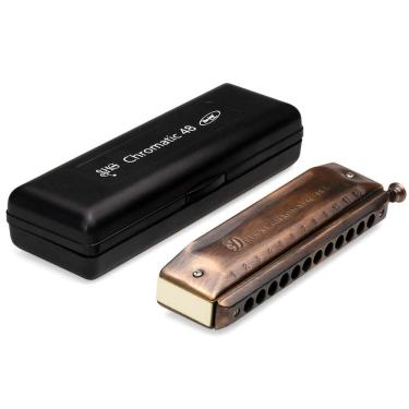 Imagem de Gaita Hering Cromática Deluxe Bronze Edition C Dó 5848c