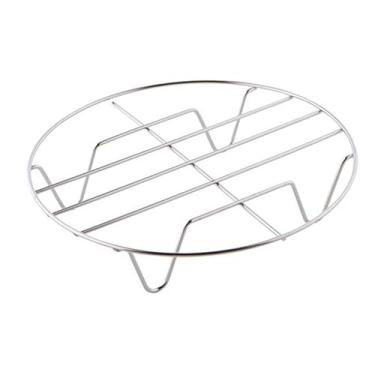 Imagem de Conjunto de acessórios para air fryer cesta fritadeira assadeira pizza prateleira vapor ferramenta versátil 3 peças expande a funcionalidade melhora e