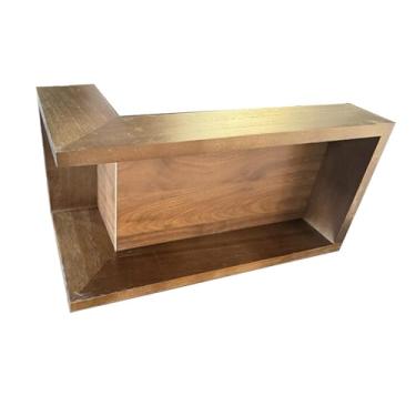 Imagem de predolo Prateleira de canto de madeira, organizador multifuncional que economiza espaço, ideal para exibir objetos decorativos em salas de estar e quartos