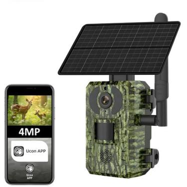 Imagem de Câmera De Trilha 4G Celular 4MP 2K Alimentada Por Energia Solar Com De